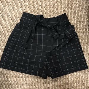 Forever 21 high waisted black and white shorts